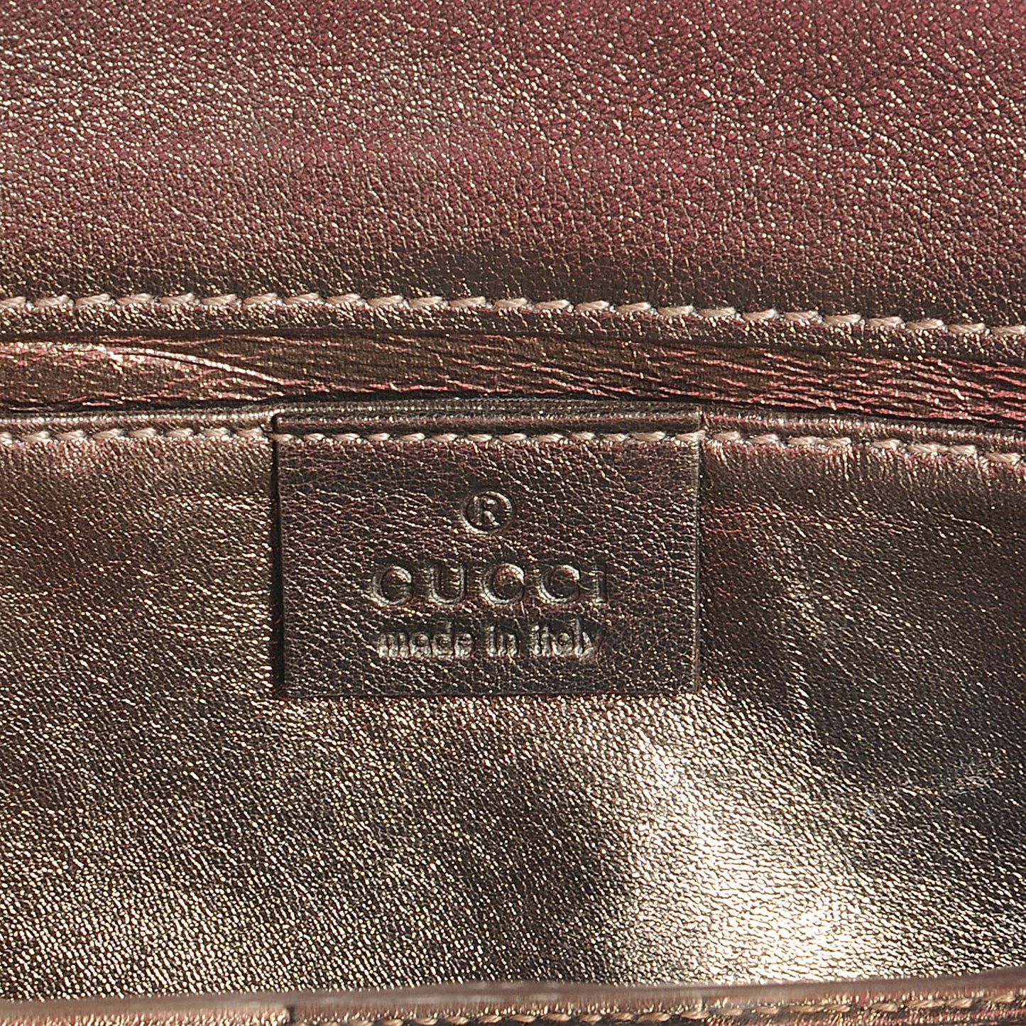 Metallic Calfskin Britt Clutch Pewter