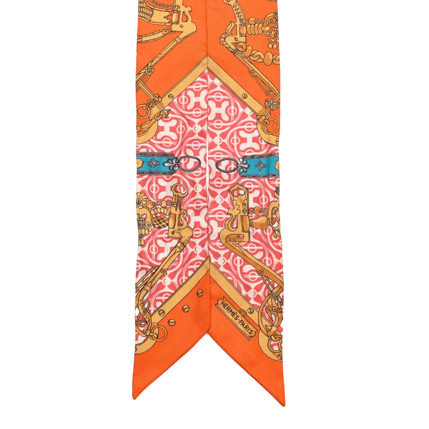 Silk Mors Et Gourmettes Remix Twilly Orange Saumon Canard