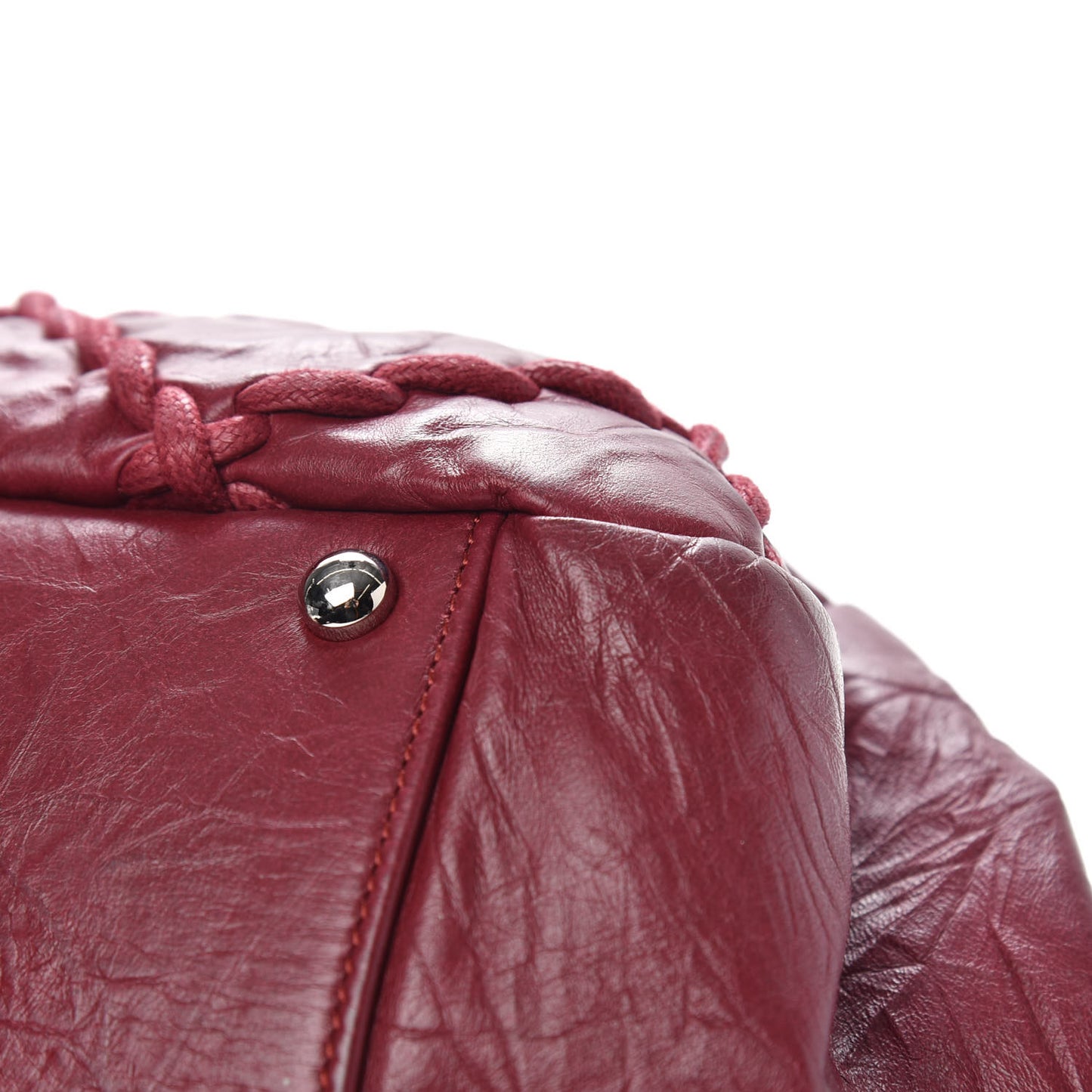 Calfskin Ultra Stitch Bowler Red