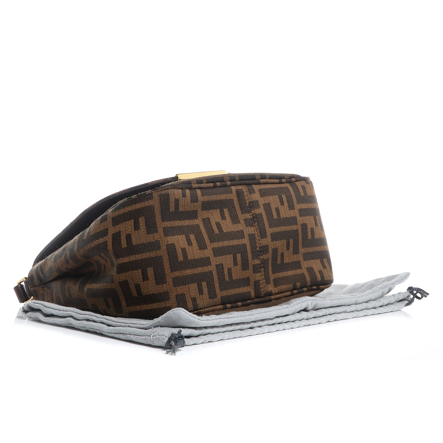Fendi Zucca Vitello Artic Small Messenger Bag Tobacco Castagna 4 of 10