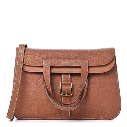 Hermes Taurillon Clemence Halzan 31 Gold 1 of 11