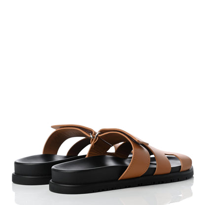 Hermes Calfskin Womens Chypre Sandals 37 Naturel 4 of 9