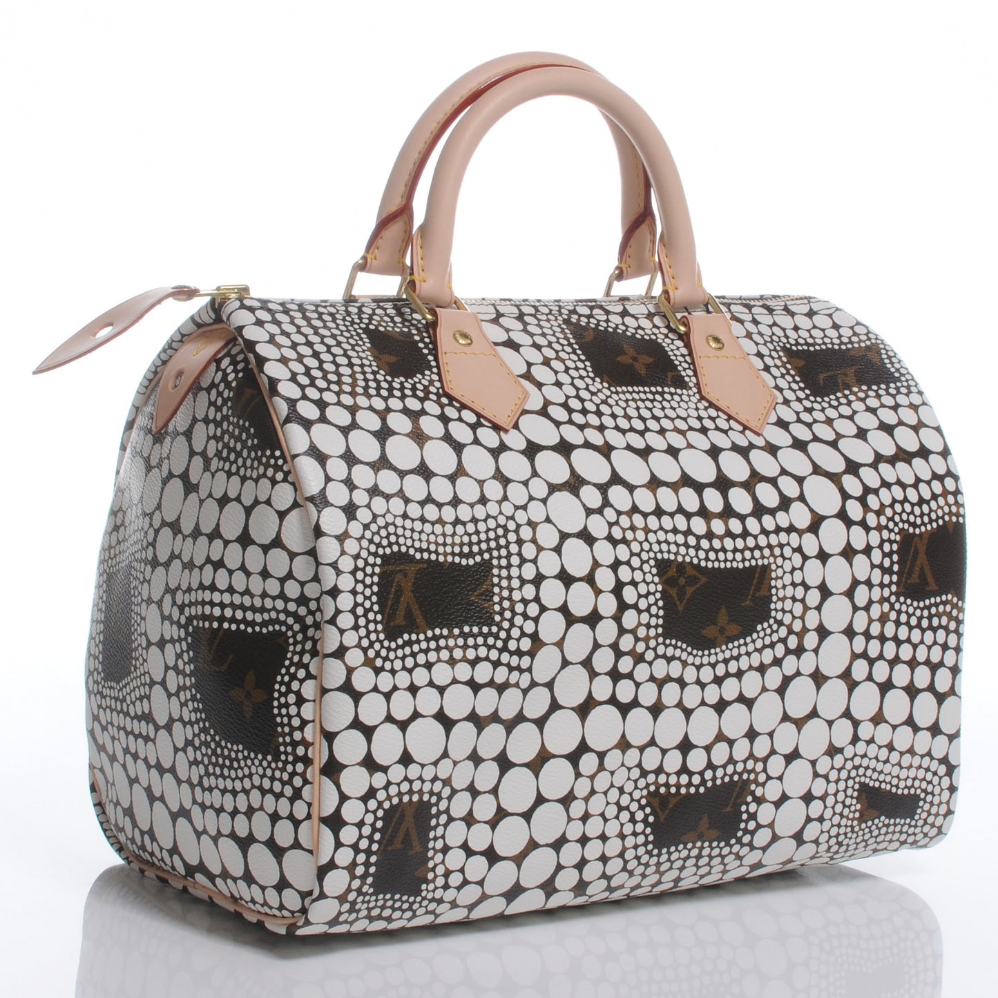 Monogram Kusama Town Speedy 30 White