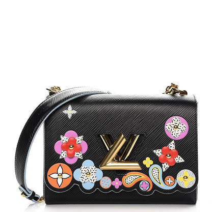 Louis Vuitton Epi Blooming Flowers Twist Shoulder Bag MM Black 1 of 8
