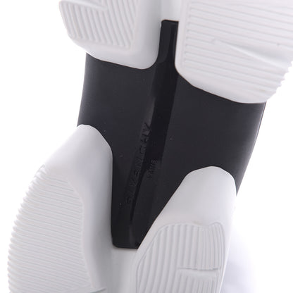 Givenchy Calfskin Neoprene Knitted Jaw Contrasted Cut Out Mid-Height Sneakers 45 Black Red 9 of 10