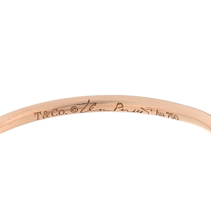 Tiffany 18K Rose Gold Diamond Elsa Peretti Hoop Ring 53 6.25 4 of 4