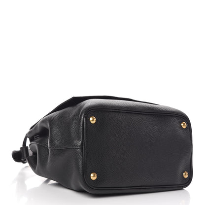 Prada Vitello Daino Flap Shoulder Bag Black 4 of 10