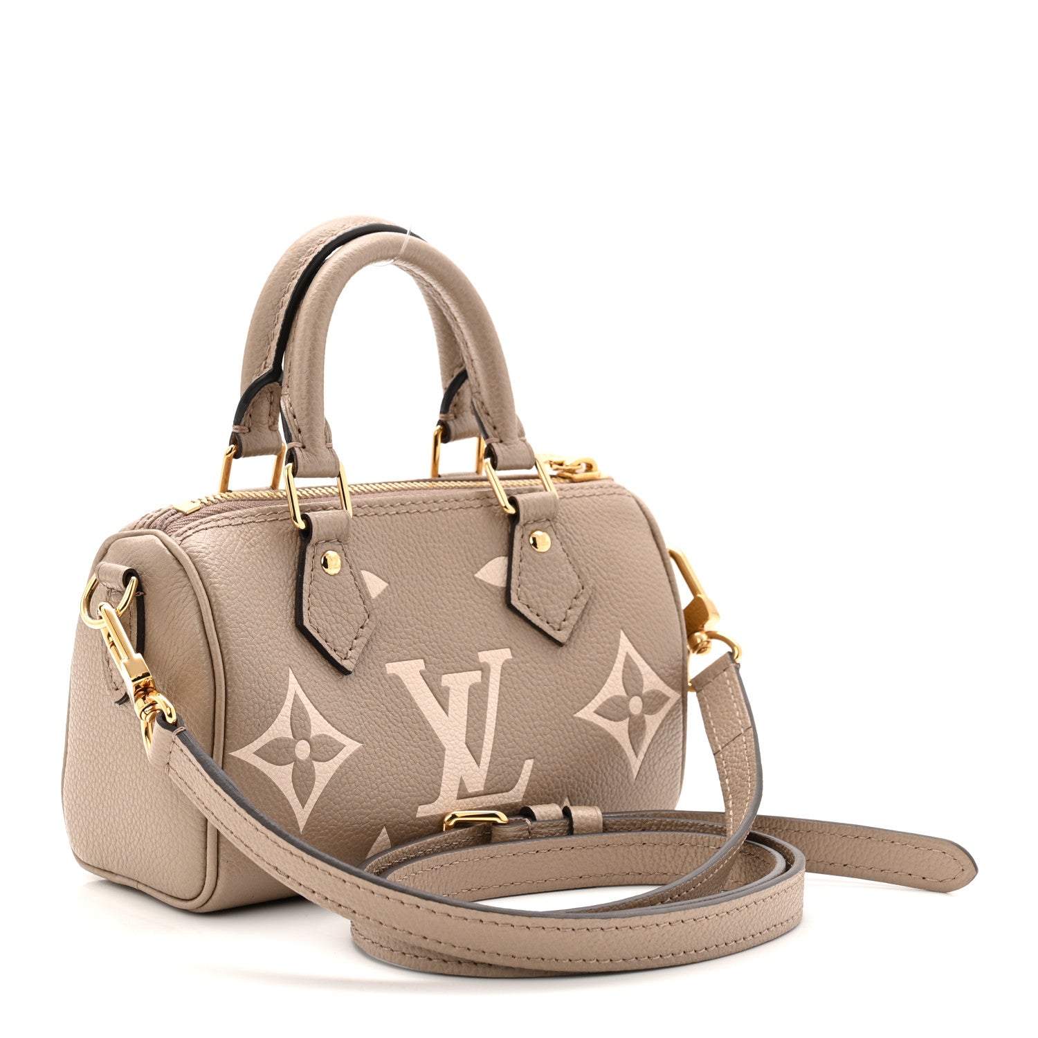 Louis Vuitton Empreinte Monogram Giant Nano Speedy Tourterelle Creme 3 of 10