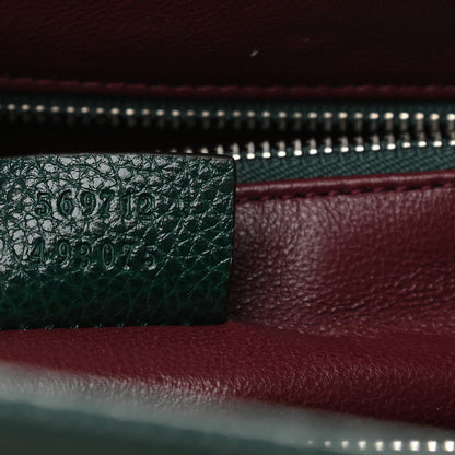 Gucci Grainy Calfskin Small Zumi Top Handle Bag Vintage Green 8 of 11