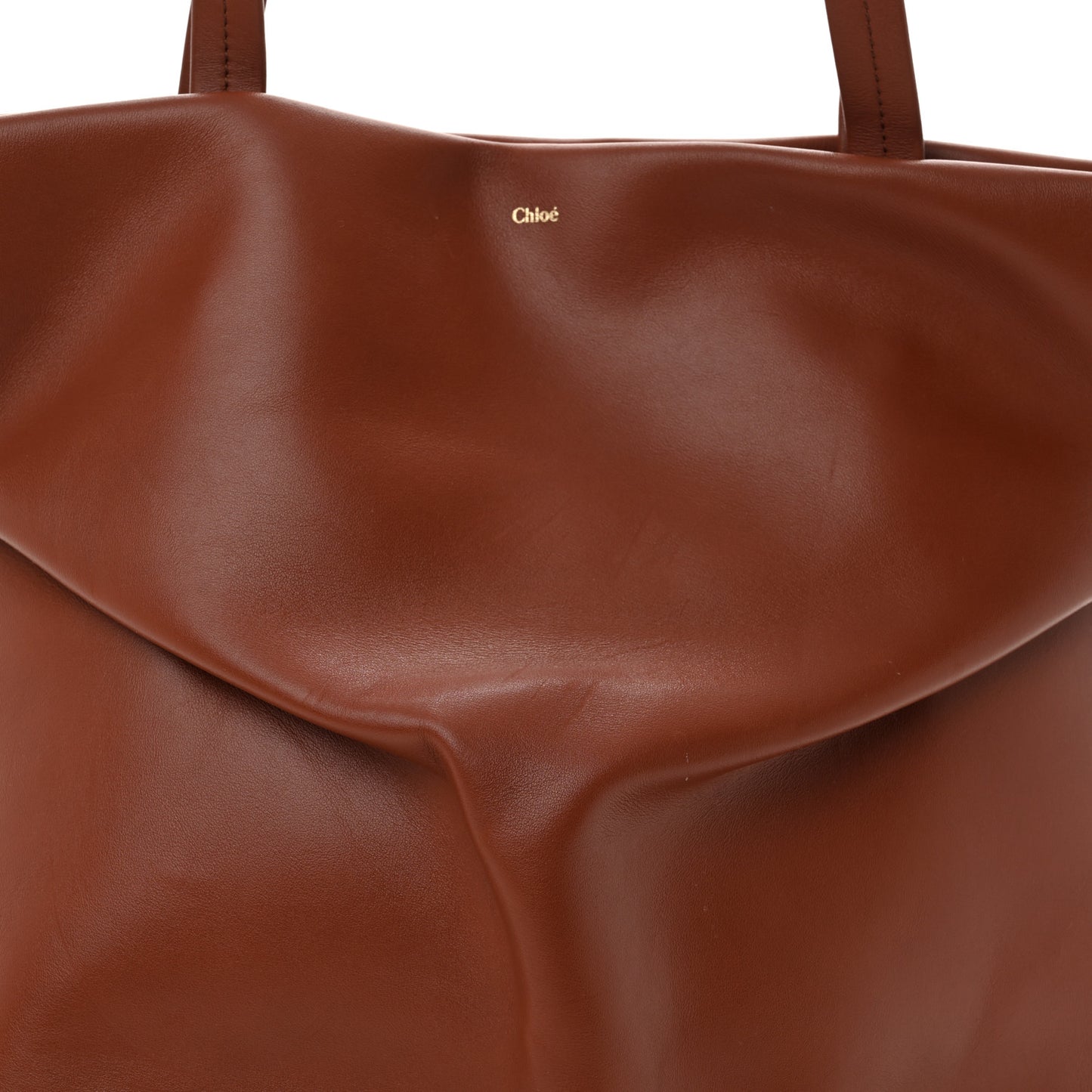 Calfskin Judy East West Tote Brown