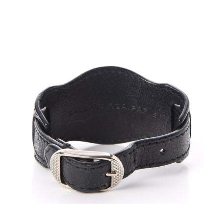 Balenciaga Agneau Arena Giant 12 Silver Hardware Bracelet Black 5 of 5