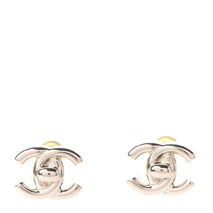 Chanel Metal CC Turnlock Earrings Gold 1 of 5
