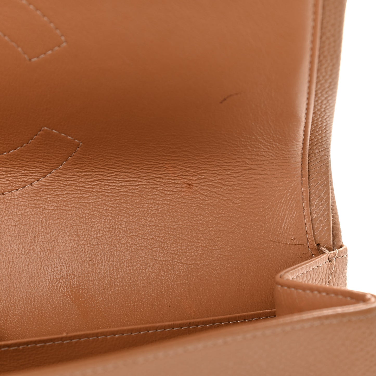 Caviar Quilted Jumbo Double Flap Beige