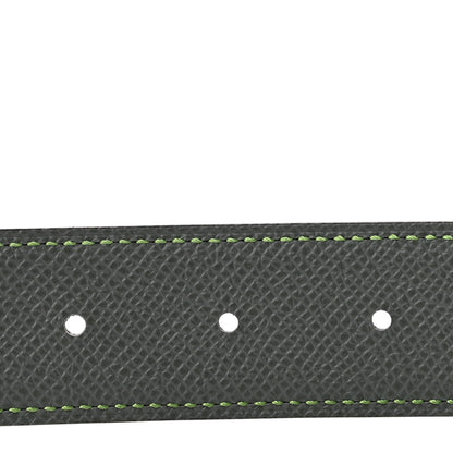 Hermes Epsom Reversible 32mm Belt Strap 85 34 Vert De Gris Vert Amande 4 of 7