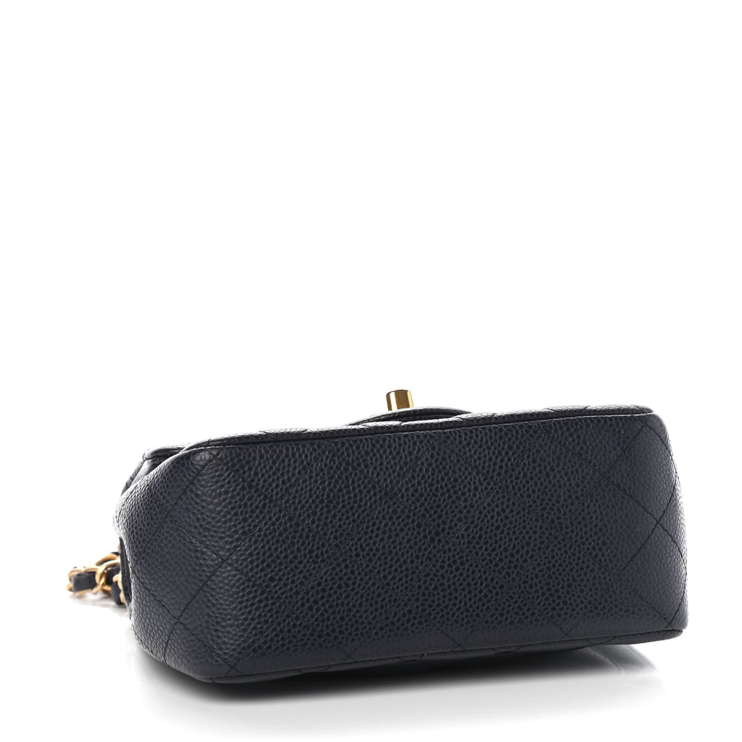 Caviar Quilted Mini Square Flap Navy