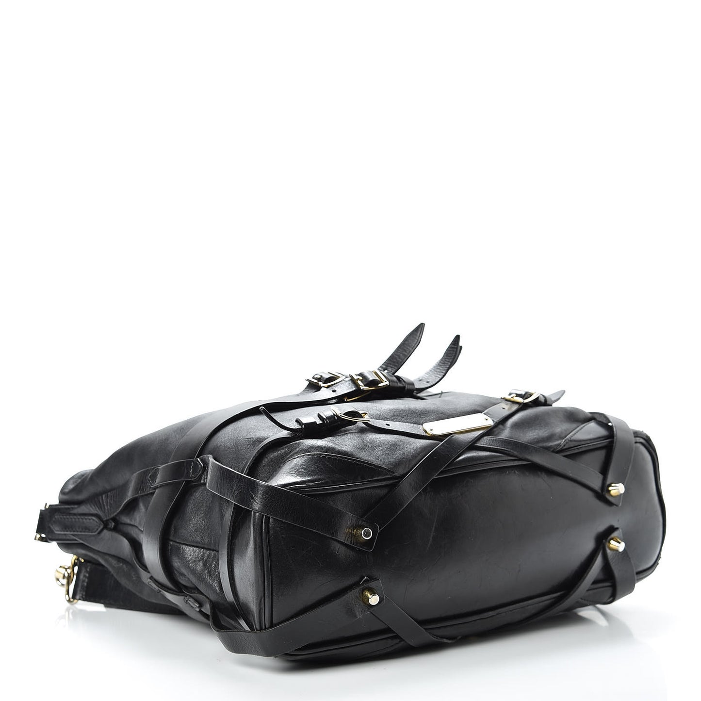 Soft Lambskin Bridle Calfskin Medium Gosford Hobo Black