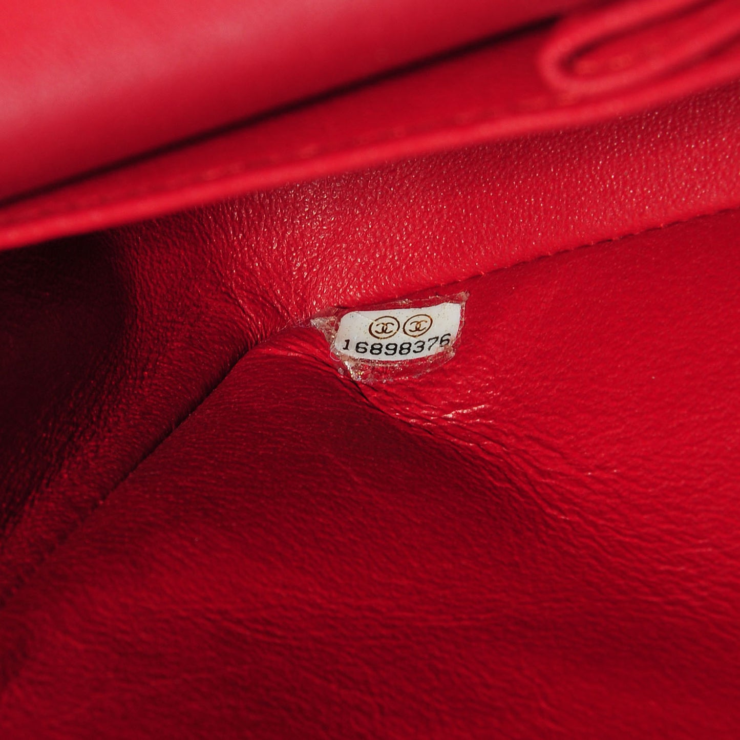 Caviar Medium Double Flap Red