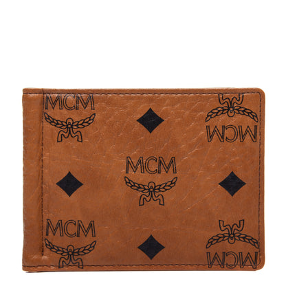 MCM Visetos Heritage Bi-Fold Money Clip Wallet Cognac 1 of 8