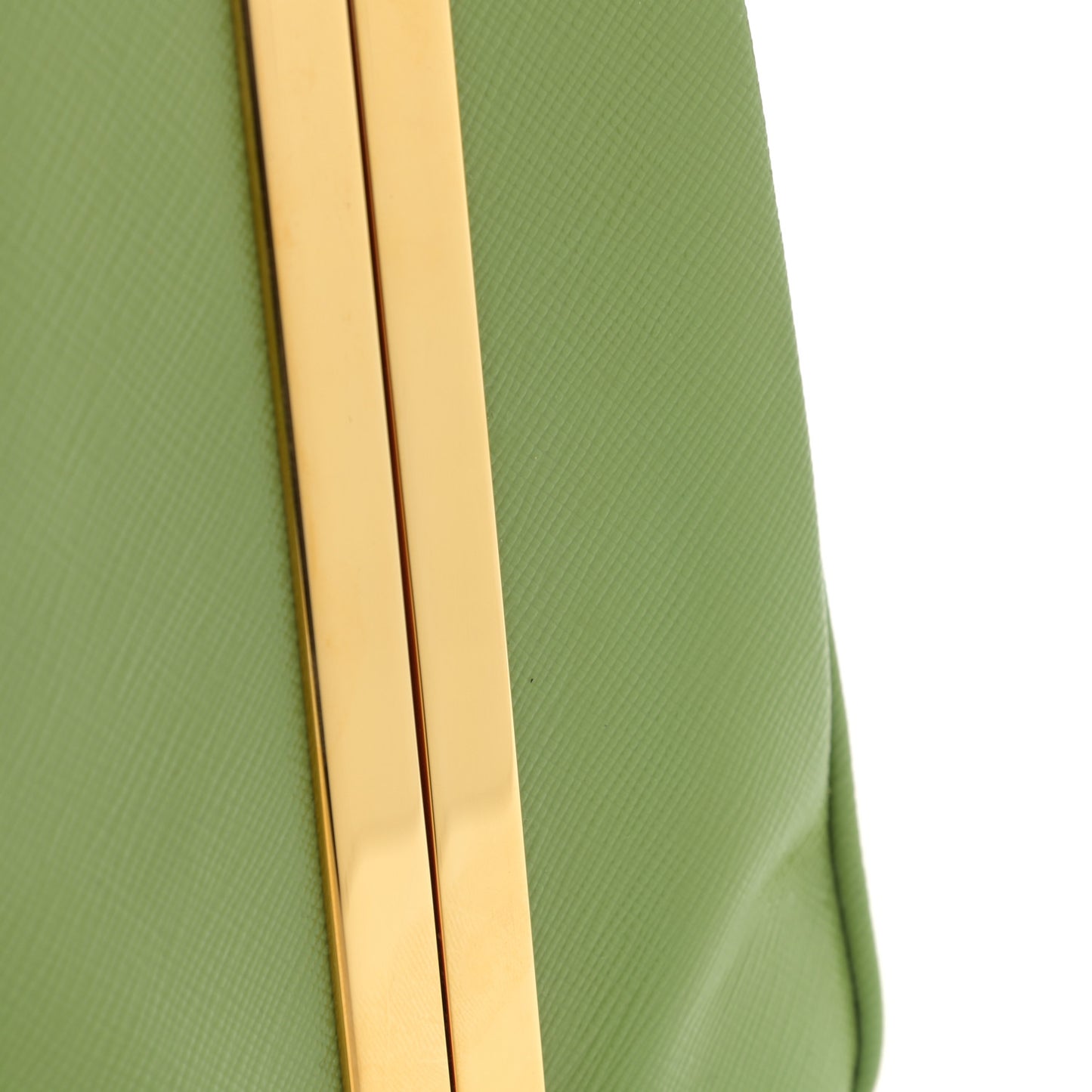 Saffiano Vernice Pyramid Bag Acquamarina