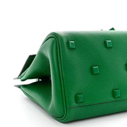 Salvatore Ferragamo Grained Calfskin Studio Top Handle Bag Green 9 of 10