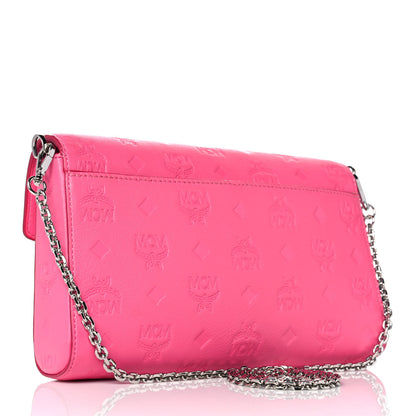 MCM Calfskin Ottomar Large Patricia Wallet On Chain Pink 3 of 11