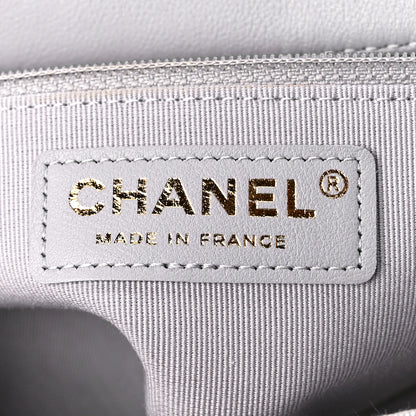 Chanel Calfskin Quilted Small Lady Handle Clutch With Chain Grey 6 of 13