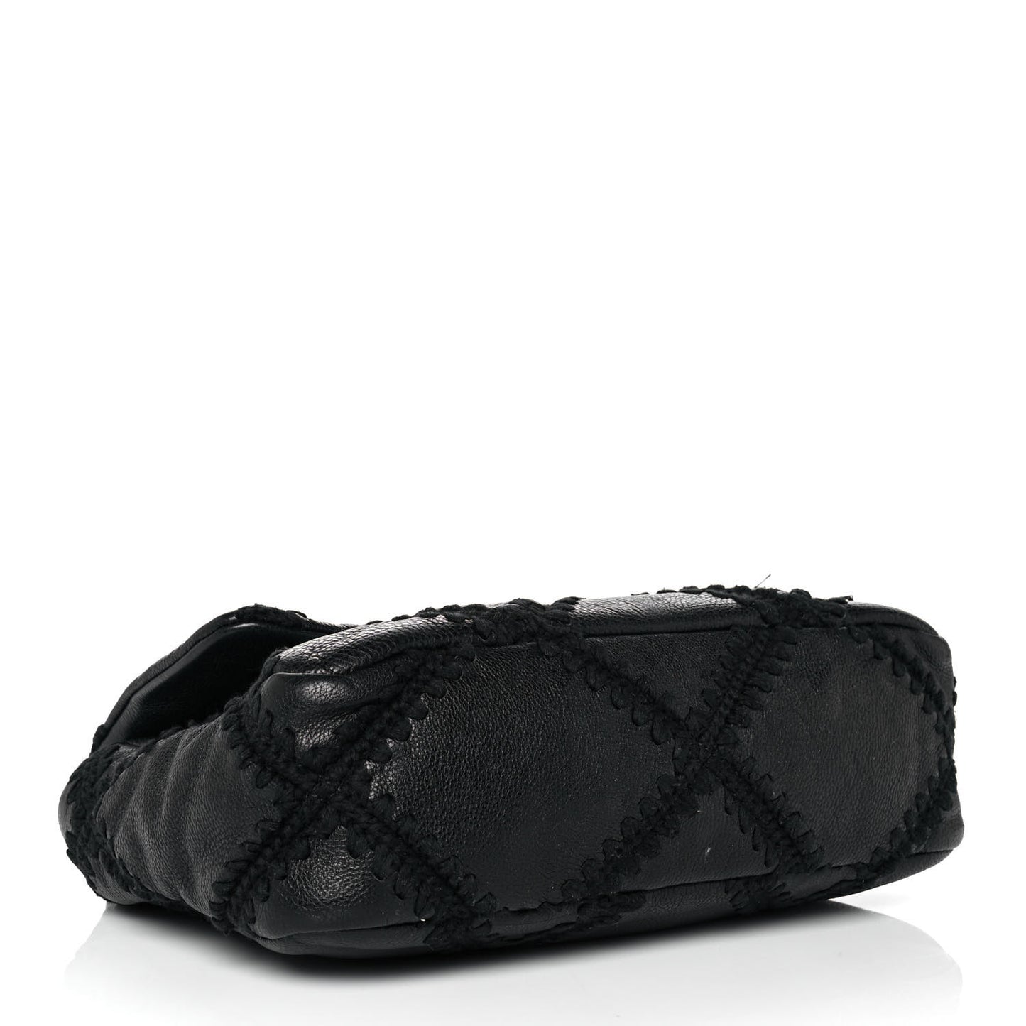 Calfskin Crochet Medium Chanel 19 Flap Black