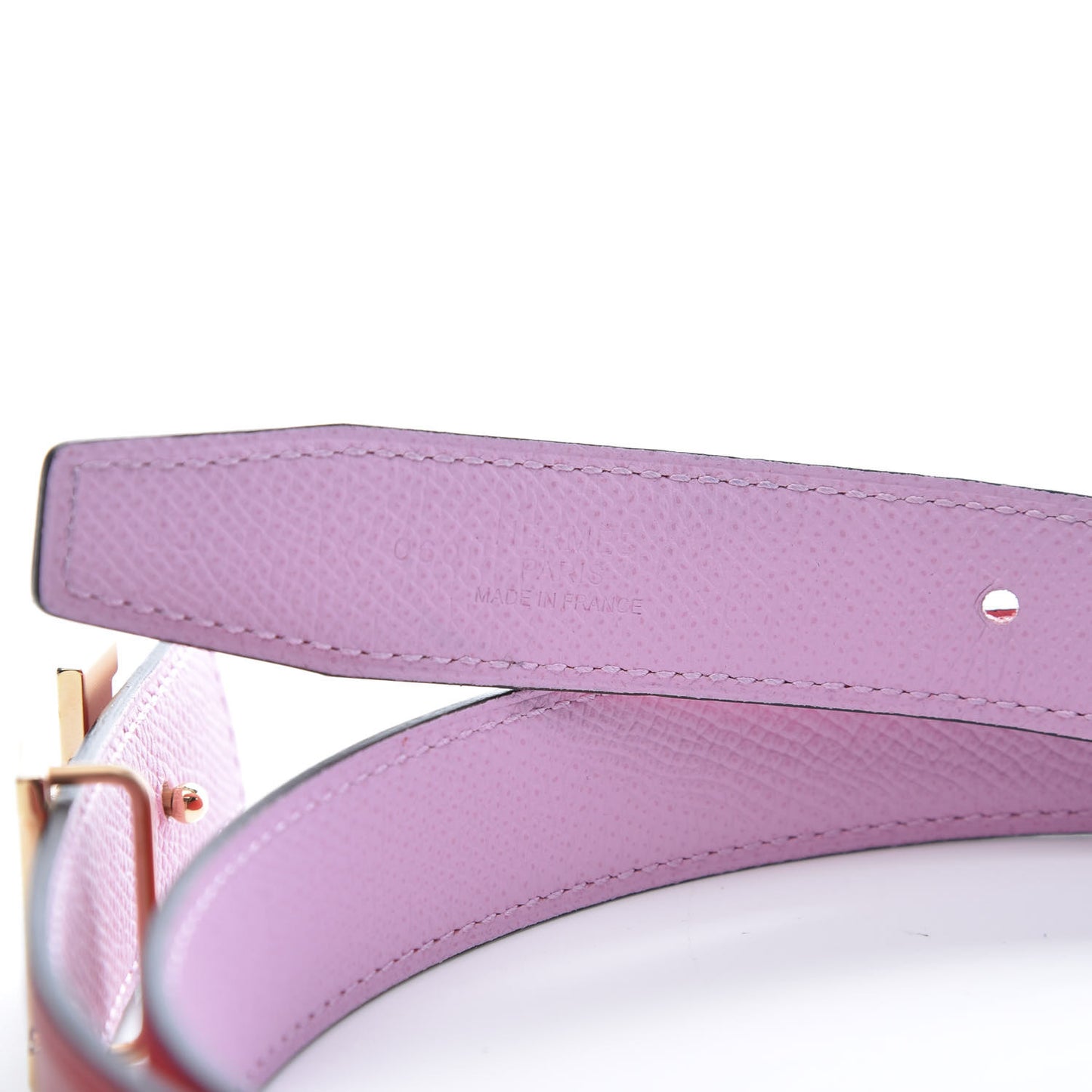 Swift Epsom 24mm Guilloche H Belt 85 Rouge De Coeur Mauve Sylvestre