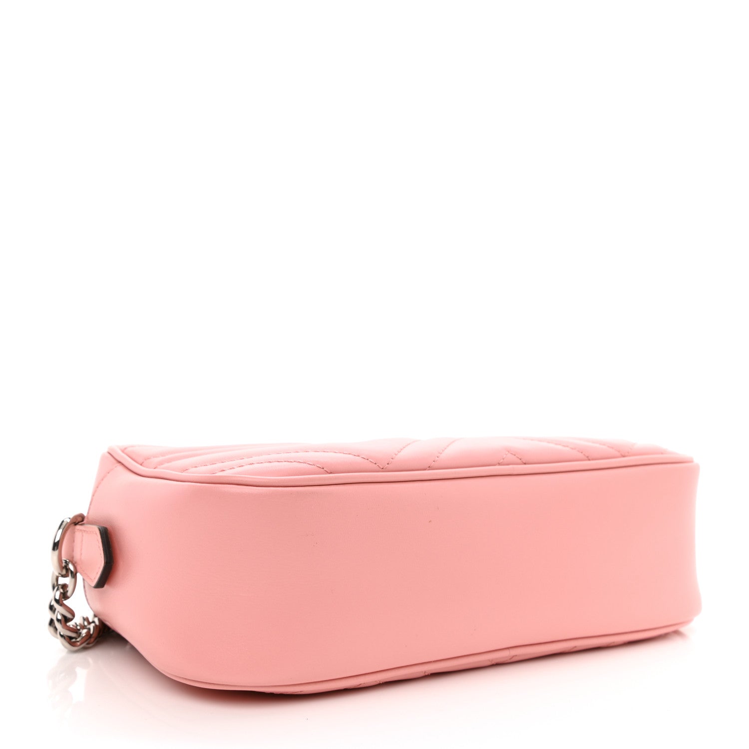 Gucci Calfskin Matelasse Small GG Marmont Chain Shoulder Bag Wild Rose 7 of 15
