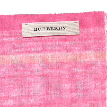 Burberry Silk Cashmere Giant Check Scarf Bright Rose 4 of 4