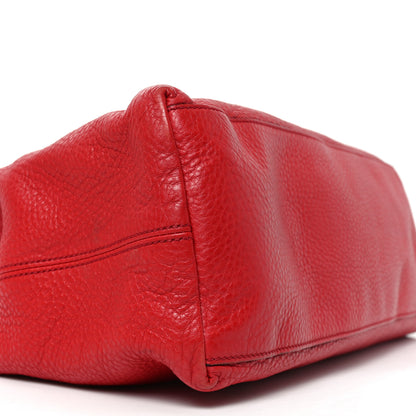 Gucci Pebbled Calfskin Medium Soho Chain Shoulder Bag Tabasco Red 9 of 12