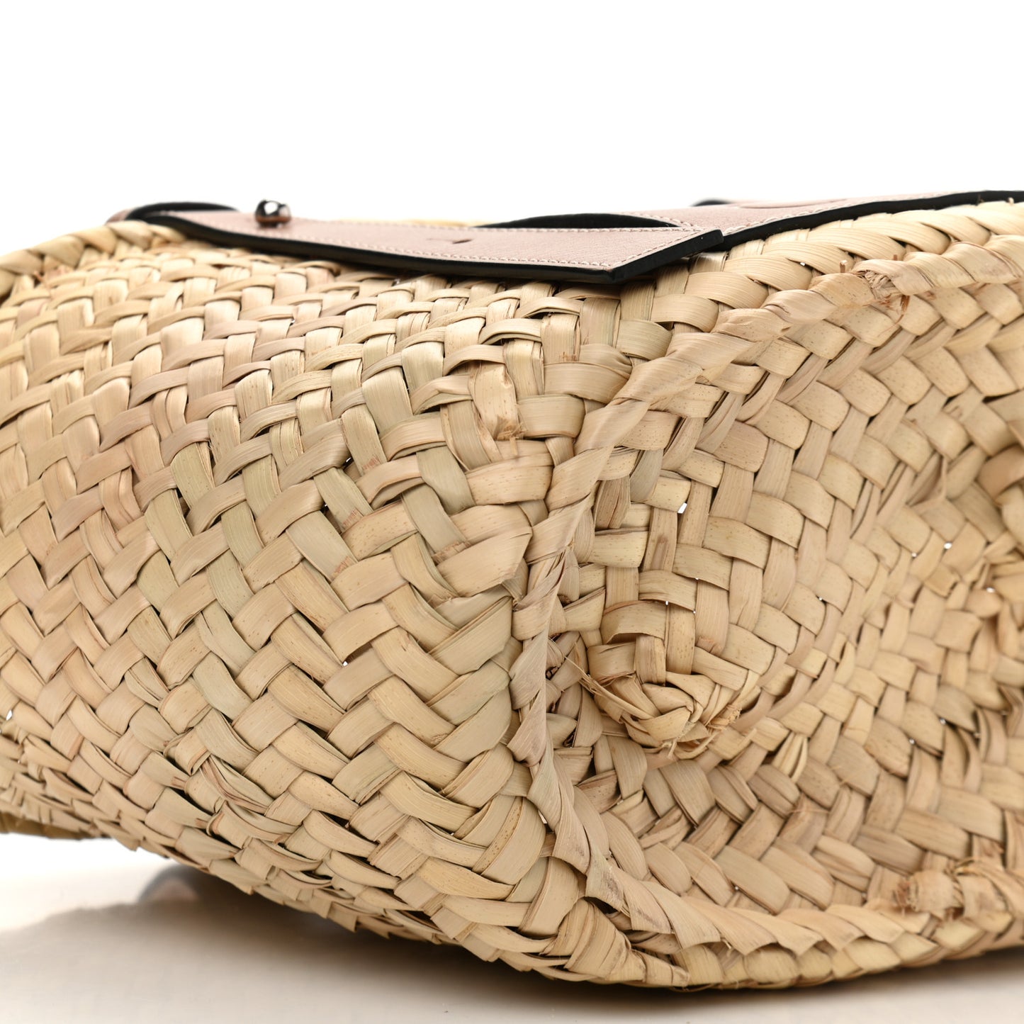 Raffia Small Basket Tote Bag Natural Tan