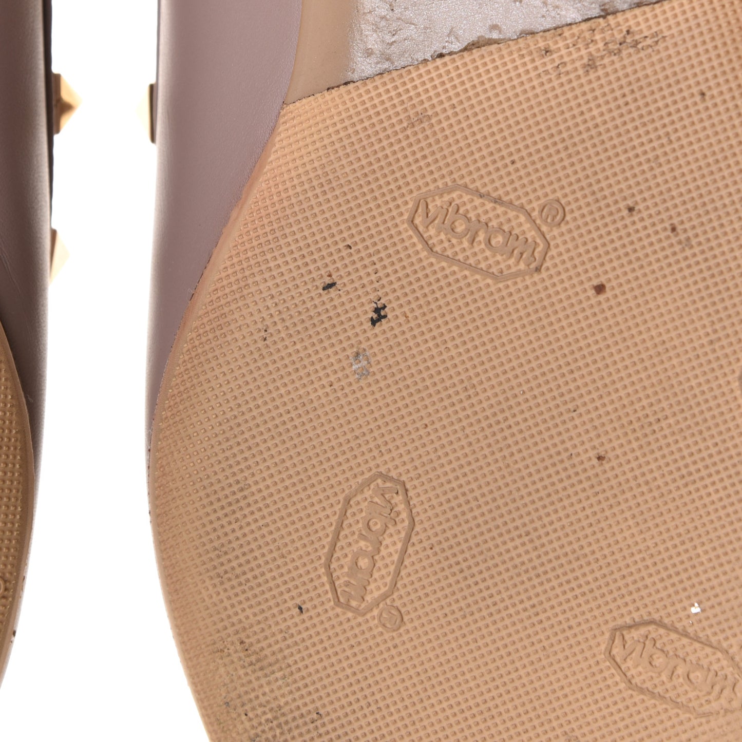 Nappa Rockstud Ballerina Flats 39.5 Poudre