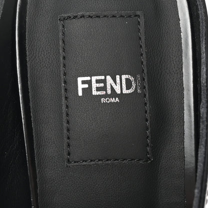 Fendi Vitello Abrasivato FF Cut Mules 38 Black 7 of 13