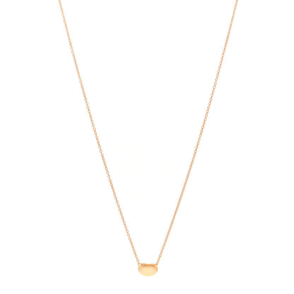Tiffany 18K Rose Gold 6.5mm Elsa Peretti Bean Pendant Necklace 1 of 4