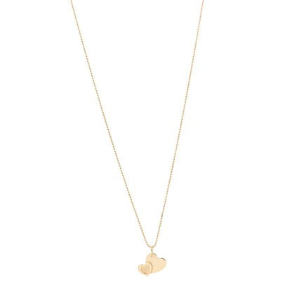 Tiffany 18K Yellow Gold Sweet Double Heart Pendant Necklace 1 of 6
