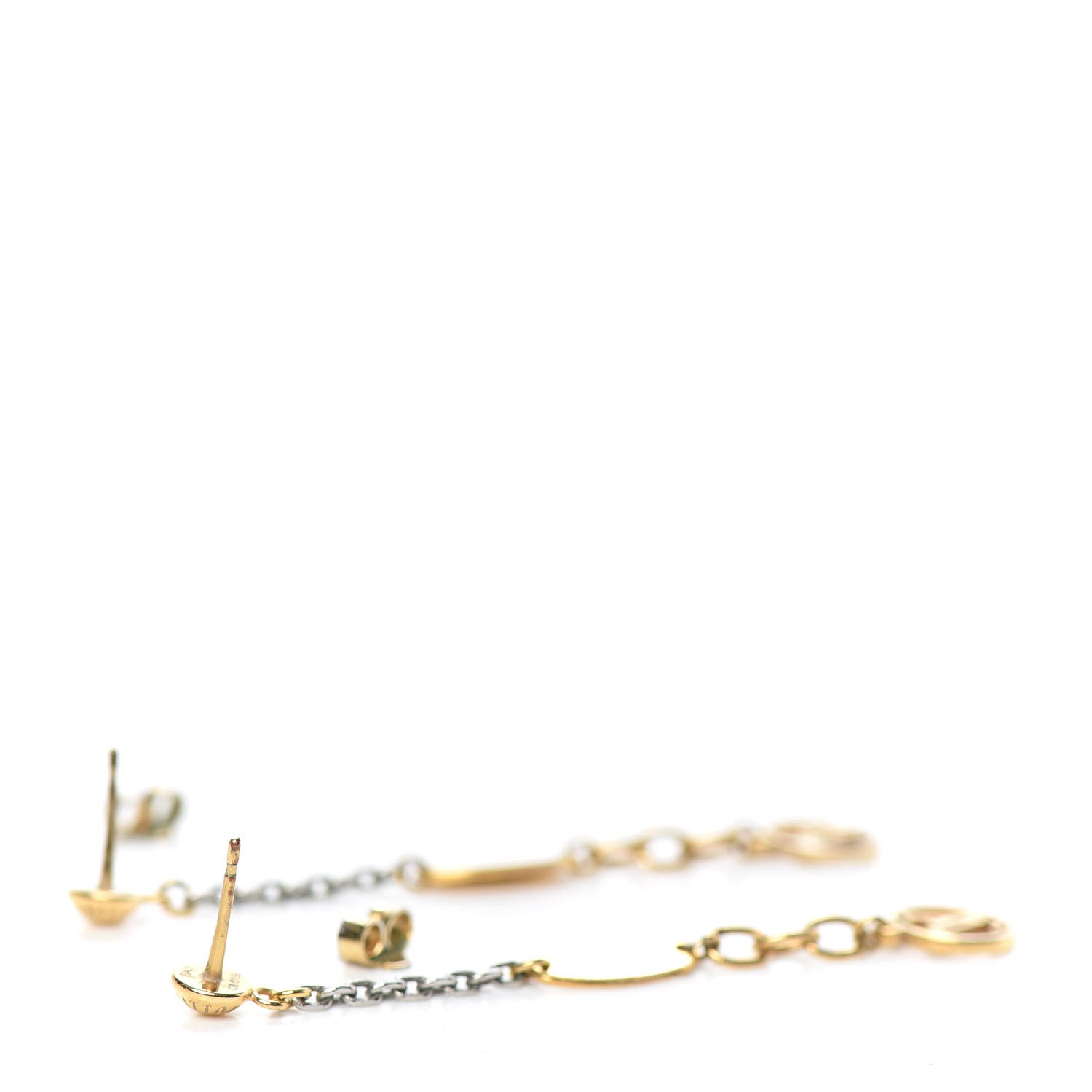 Louis Vuitton Logomania Earrings Gold 3 of 3