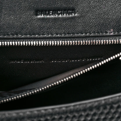 Balenciaga Faux Calfskin Fabric Small Sneakerhead Top Handle Bag Black 7 of 12