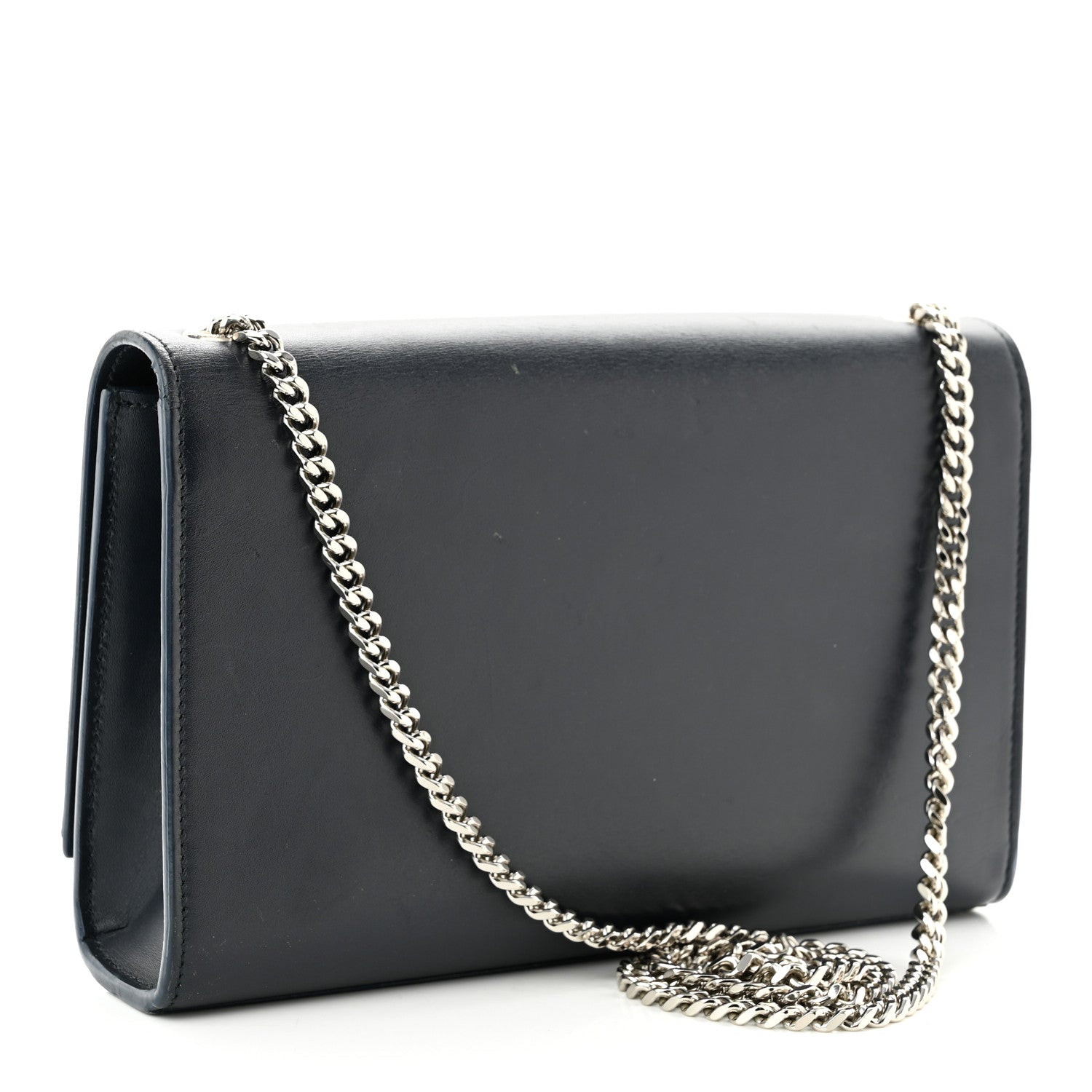 Saint Laurent Smooth Calfskin Medium Classic Monogram Kate Tassel Satchel Marine 2 of 10