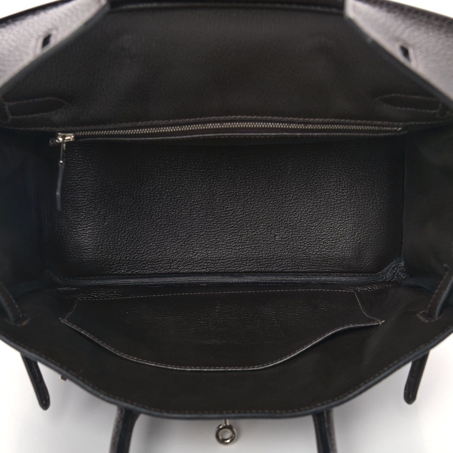 Hermes Taurillon Clemence Birkin 30 Chocolate 7 of 14