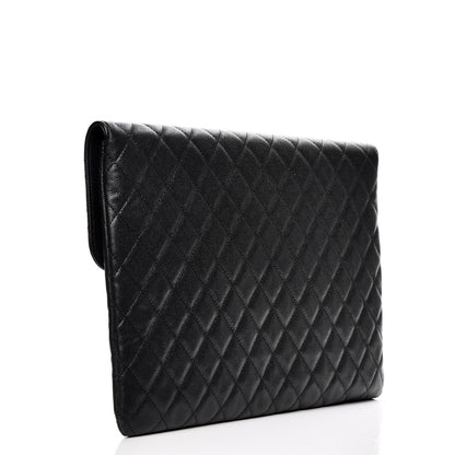 Chanel Caviar Quilted Large Golden Class Pouch Black 3 of 8