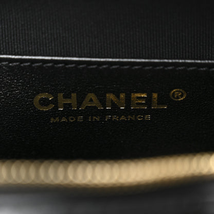 Chanel Lambskin Quilted Large CC In Love Heart Bag Black 6 of 10
