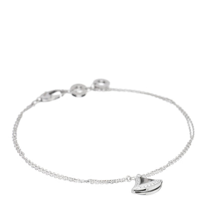 Bulgari 18K White Gold Diamond Divas' Dream Openwork Bracelet ML 1 of 3