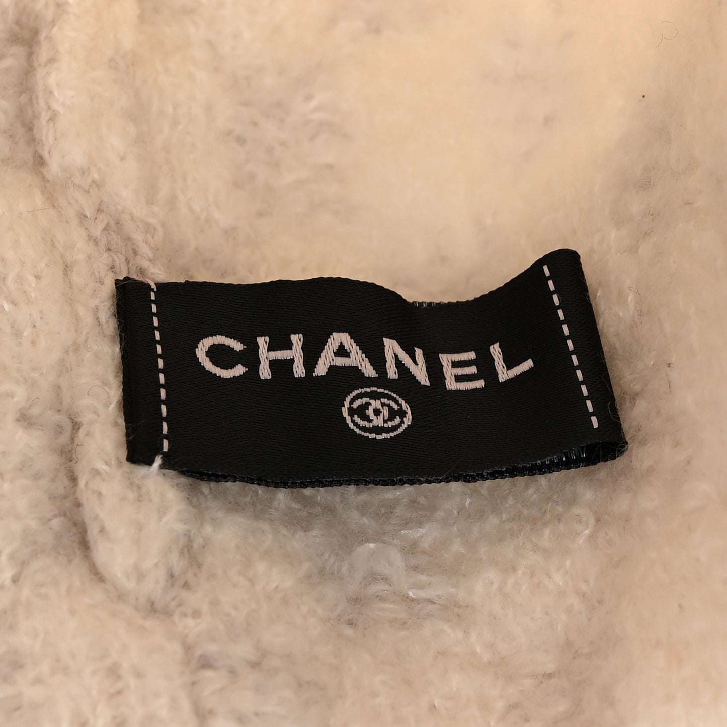Cashmere Wool Silk CC Beanie Hat White Grey Black