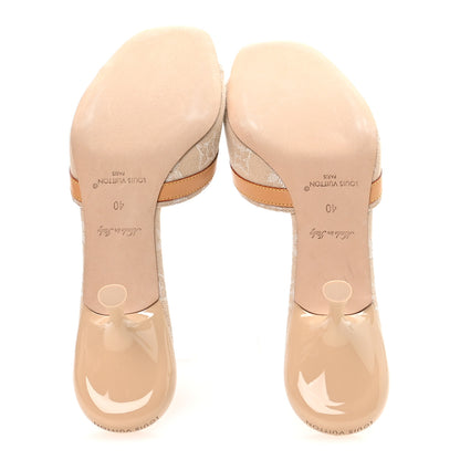 Louis Vuitton Denim Monogram 6AM Icon Mules 40 Sandy Beige 6 of 8