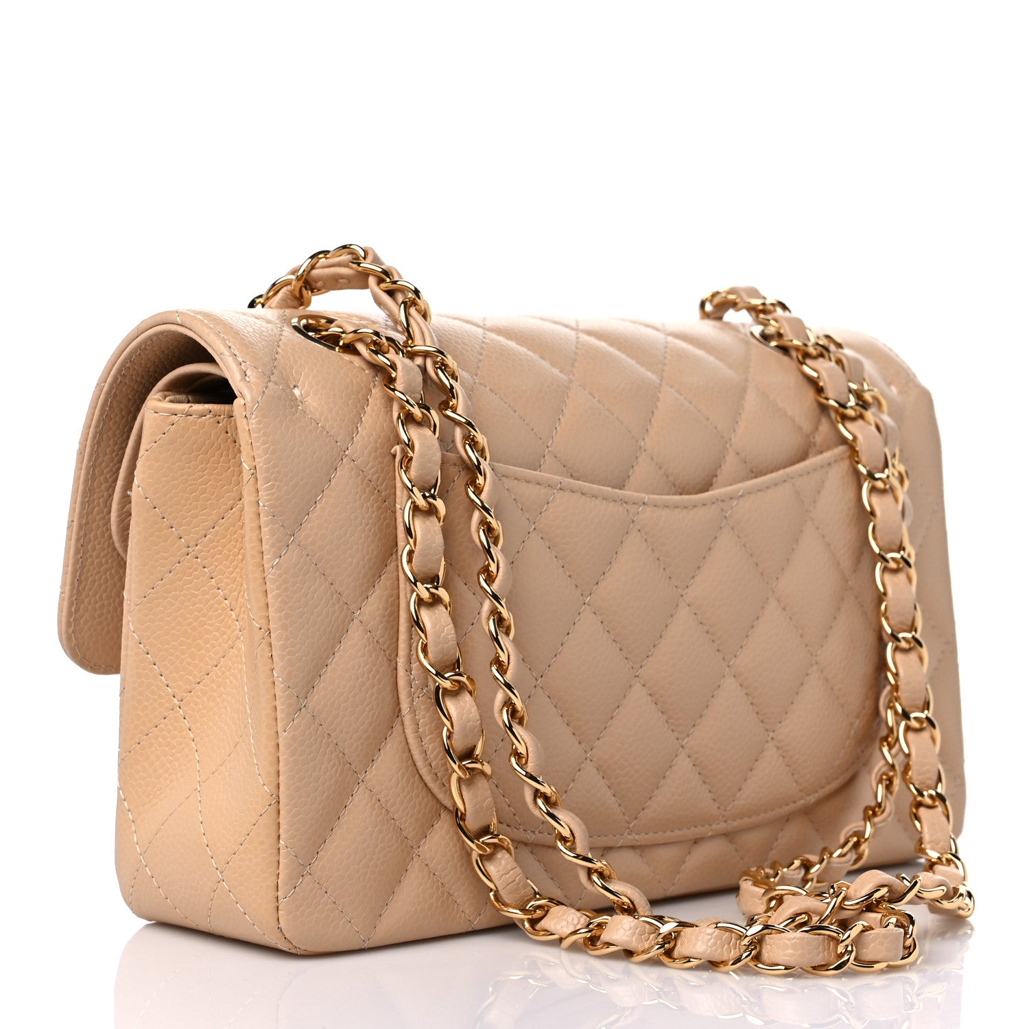 Chanel Caviar Quilted Small Double Flap Beige 2 of 9