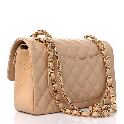 Chanel Caviar Quilted Small Double Flap Beige 2 of 9