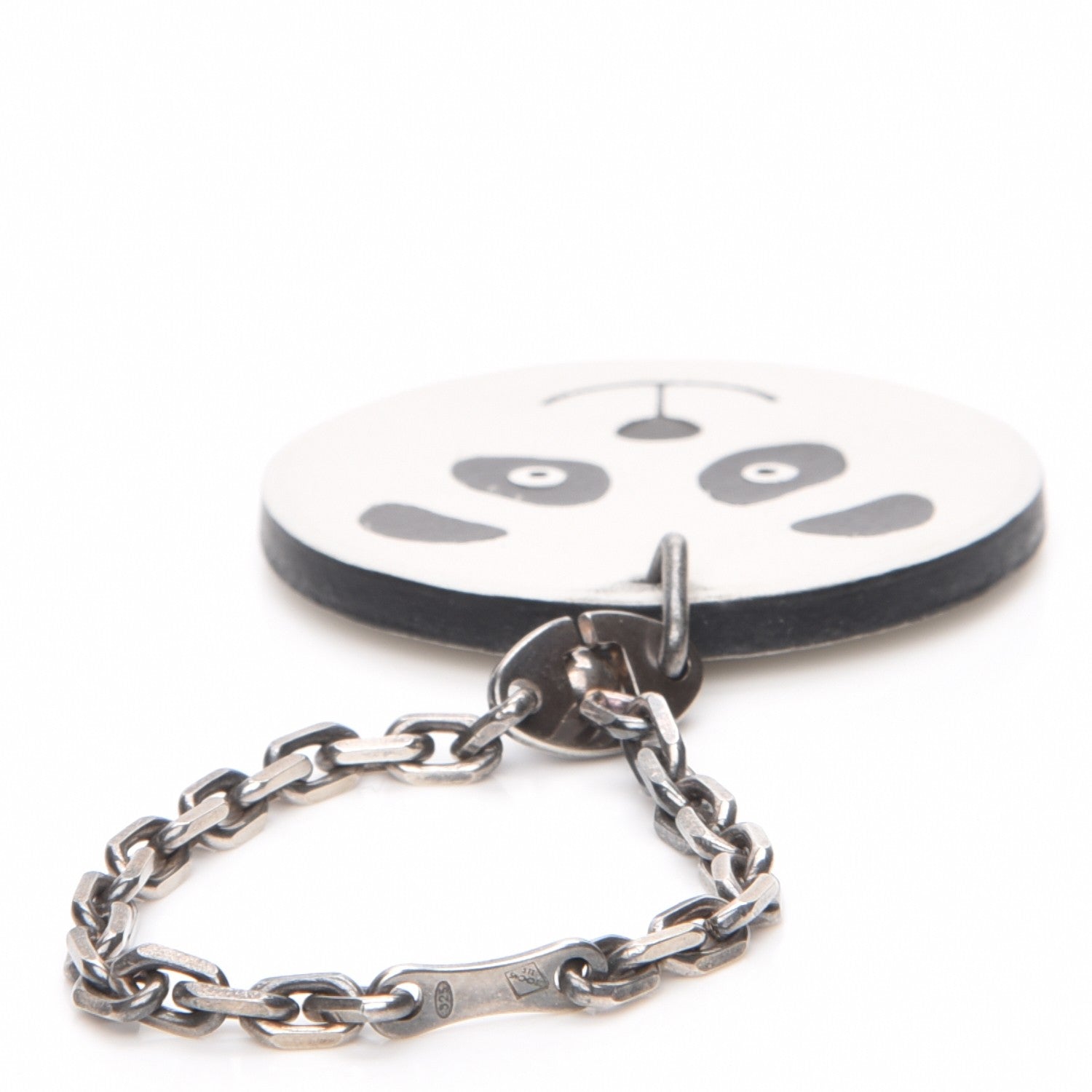 Hermes Swift Panda Key Chain Bag Charm Black White 4 of 5