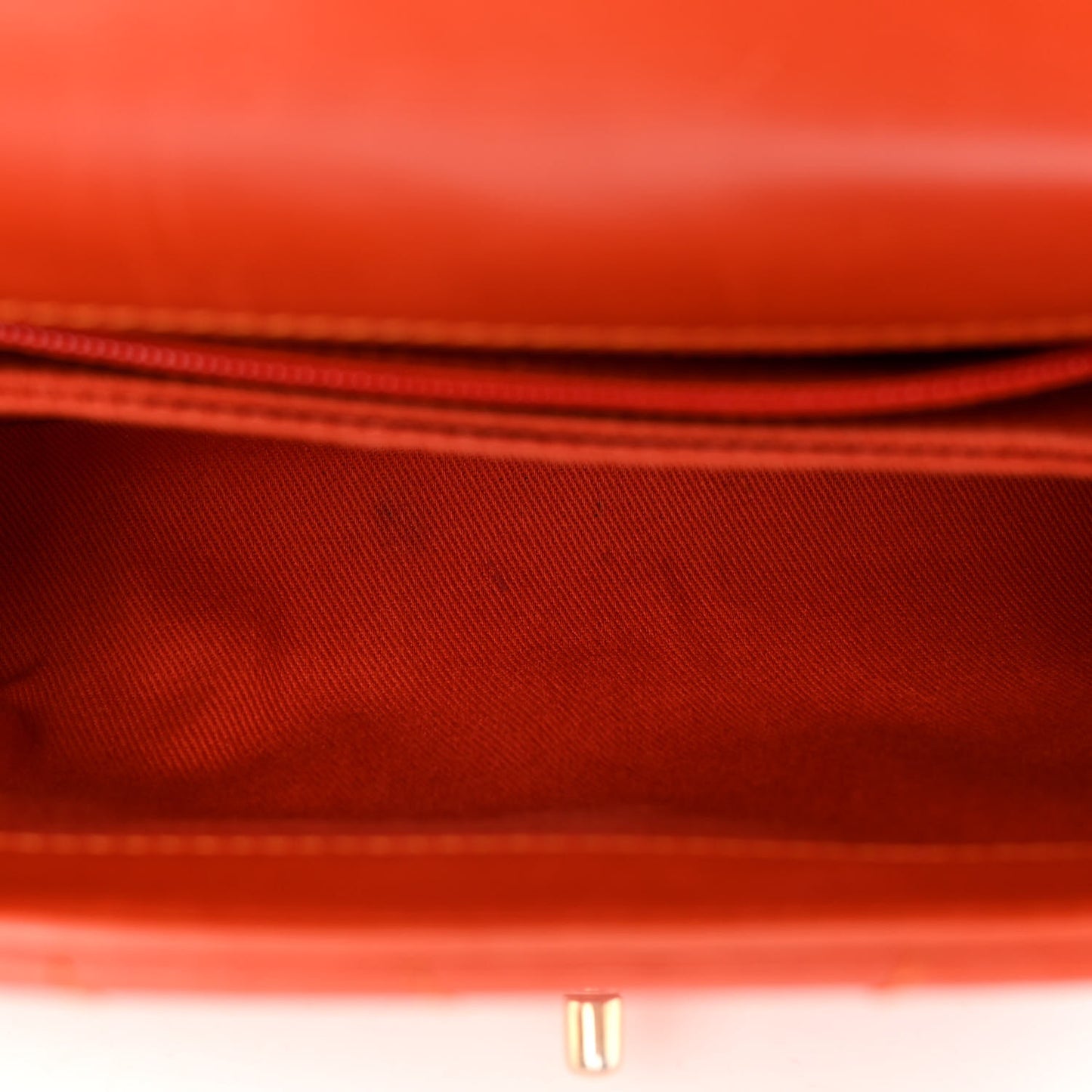 Calfskin Chevron Quilted Mini Coco Handle Flap Orange