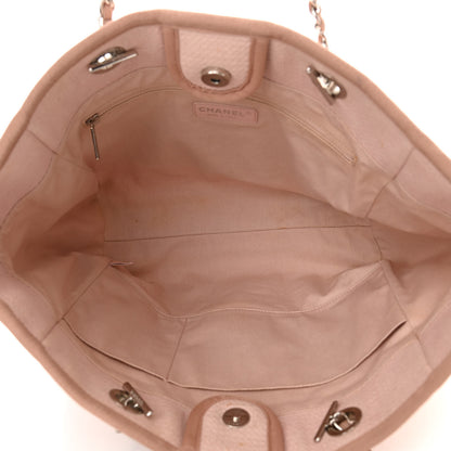 Chanel Canvas Small Deauville Tote Rose Pink 4 of 9